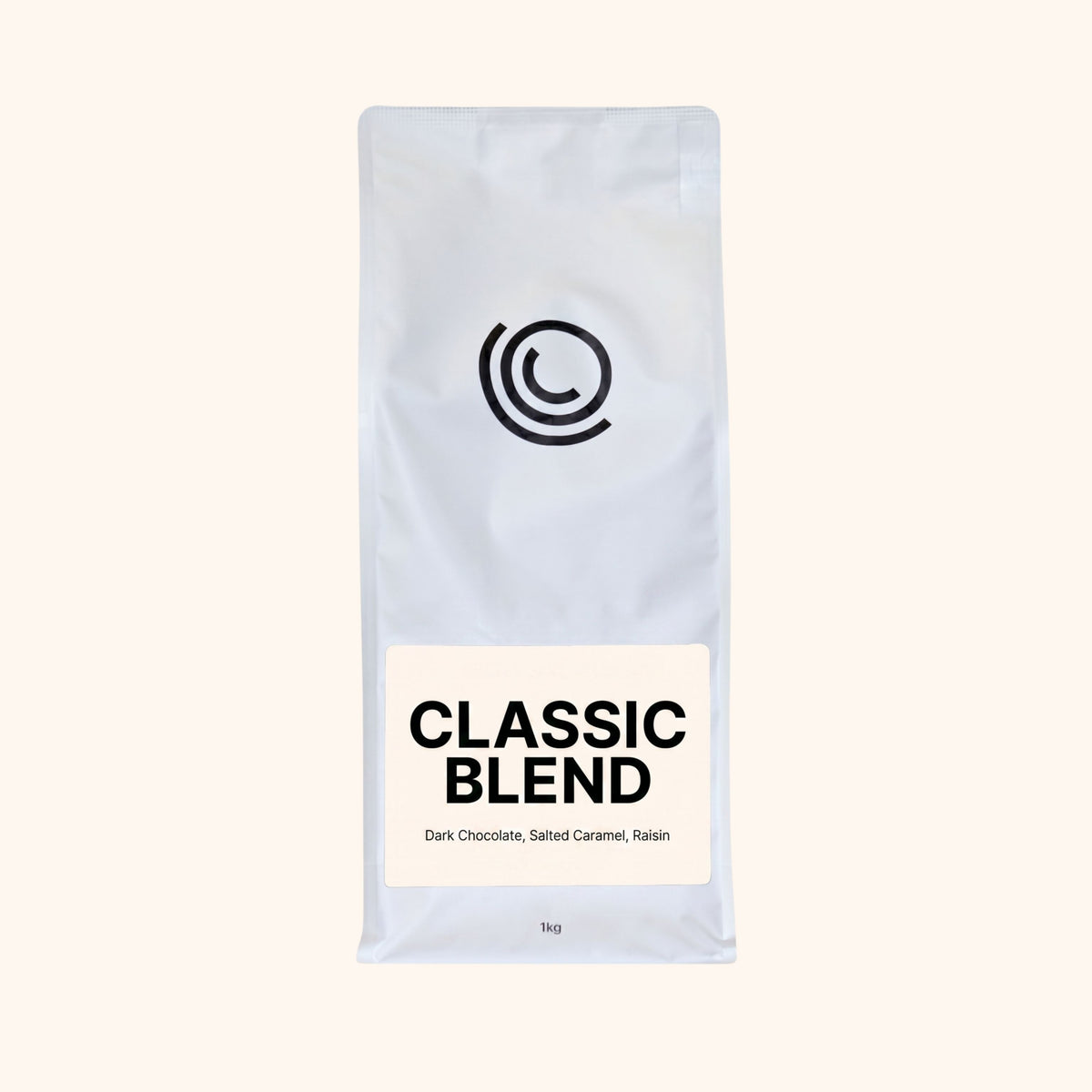 1kg bag of classic blend coffee